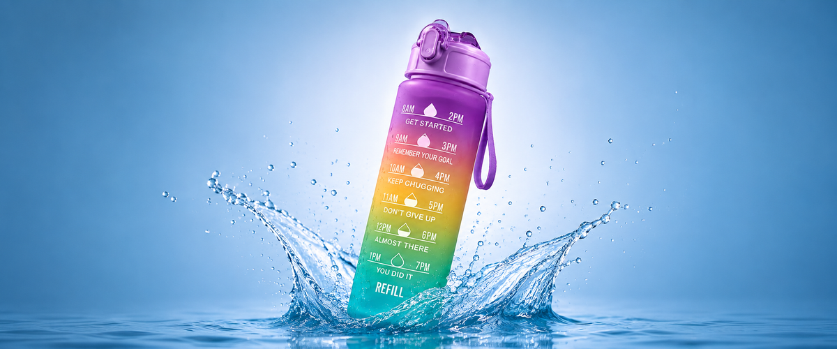 Square 350ml Sports Water Bottle – Portable Plastic Fitness & Outdoor Cup