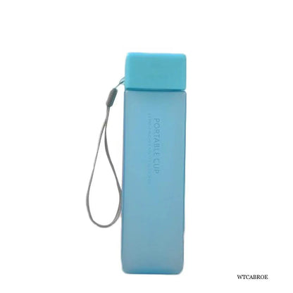500Ml Kawaii My Square Water Bottles Creative Frosted Portable Outdoor Students Sports Water Bottle Drinking Transparent Bottle